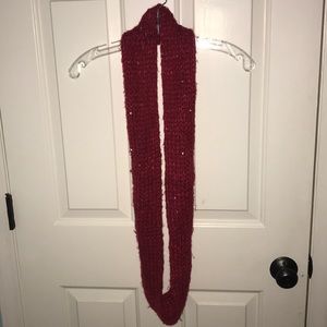 Red infinity scarf